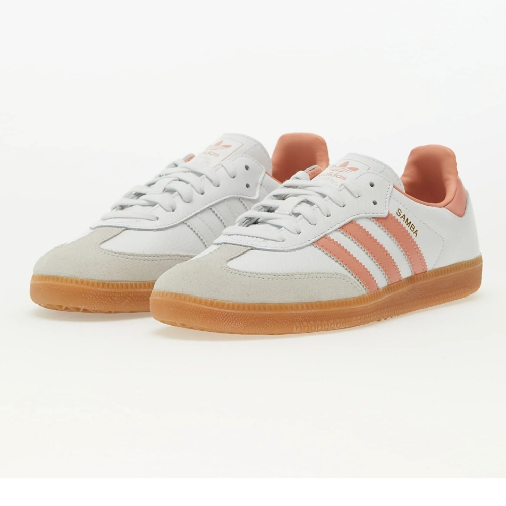 Adidas Samba's Women's White and Pink Sneakers